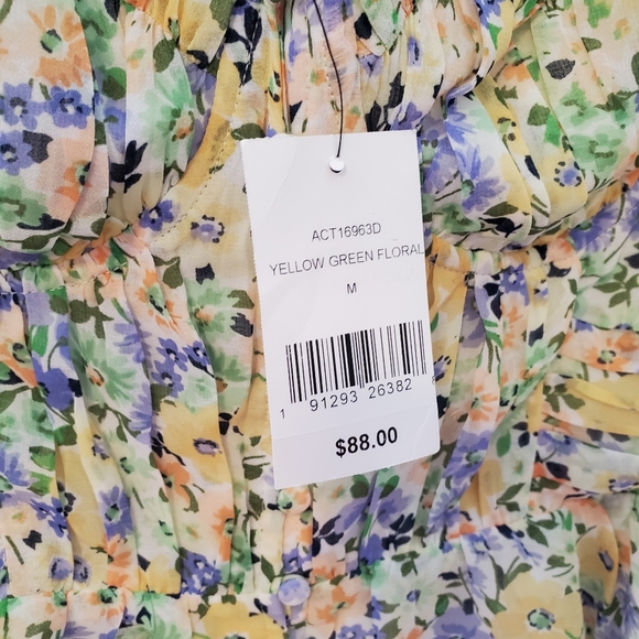 ASTR THE LABEL | FREE PEOPLE CLAIRMONT BUSTER PUFF SLEEVE TOP SIZE MEDIUM FLORAL - Picture 4 of 7